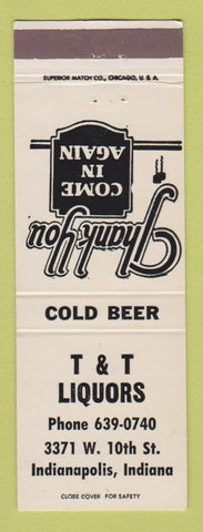 Matchbook Cover - T&T Liquors Indianapolis IN