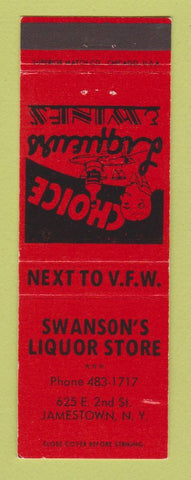 Matchbook Cover - Swanson's Liquor Store Jamestown NY