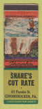 Matchbook Cover - Snare's Cut Rate Conshohocken PA
