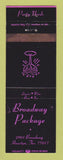 Matchbook Cover - Broadway Liquor Package Houston TX WEAR