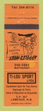 Matchbook Cover - Ti Lou Sport Bicycle Repair Lameque NB WEAR