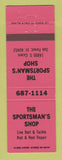Matchbook Cover - The Sportsman's Shop Oak Forest IL Bait Tackle