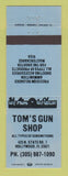 Matchbook Cover - Tom's Gun Shop Hollywood FL