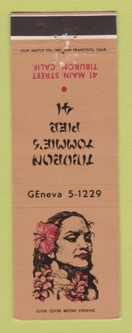 Matchbook Cover - Tiburon Tommie's Pier 41 Tiburon CA