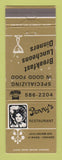 Matchbook Cover - Penny's Restaurant Chicago IL WEAR