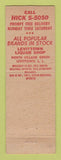 Matchbook Cover - Levittown Liquor Shop Whiskey LI NY