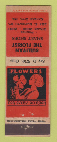 Matchbook Cover - Sullivan the Florist Kansas City MO flowers girlie WEAR