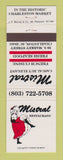 Matchbook Cover - Mistral Restaurant Charleston SC girlie