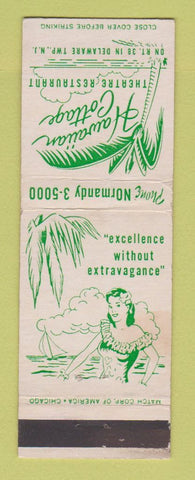Matchbook Cover - Hawaiian Cottage Delaware Township NJ girlie WORN