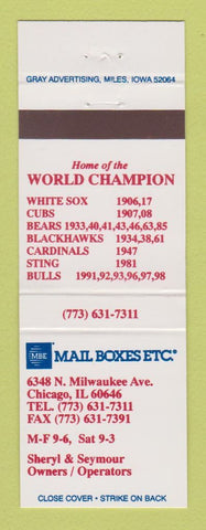 Matchbook Cover - Mail Boxes Ect Chicago IL