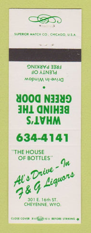 Matchbook Cover - Al's Drive In F&G Liquors Cheyenne WY