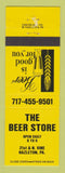 Matchbook Cover - The Beer Store Hazleton PA liquor YELLOW