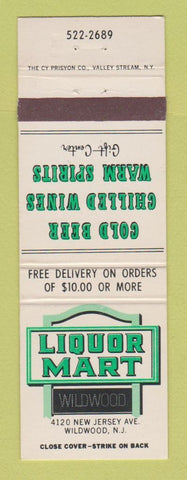 Matchbook Cover - Liquor Mart store Wildwood NJ