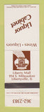 Matchbook Cover - Liquor Cabinet Store Lotto Libertyville IL