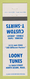 Matchbook Cover - Loony Tunes Music Store Posters North Adams MA