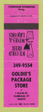 Matchbook Cover - Goldie's Package Liquor Durham CT PINK