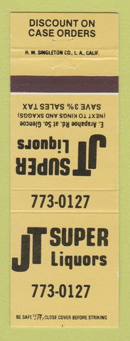 Matchbook Cover - JT Super Liquors Denver Colorado