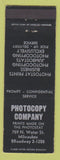 Matchbook Cover - Photocopy Company Milwaukee WI WEAR