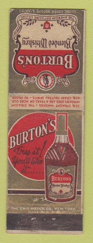 Matchbook Cover - Burton's Whiskey