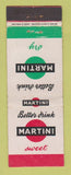 Matchbook Cover - Martini Liquor England UK WEAR