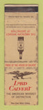 Matchbook Cover - Lord Calvert Whiskey WEAR