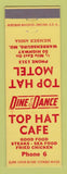 Matchbook Cover - Top Hat Cafe Motel Warrensburg MO