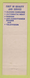 Matchbook Cover - Top Hat Cafe Motel Warrensburg MO