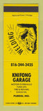 Matchbook Cover - Knifong Garage Auto Repair Purdin MO