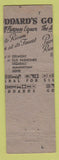 Matchbook Cover - Goaddard's Rum MISCUT