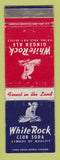 Matchbook Cover - White Rock Ginger Ale Soda WEAR