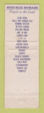 Matchbook Cover - White Rock Ginger Ale Soda WEAR