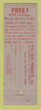 Matchbook Cover - Vita Brand Herring Fish Fellets girlie