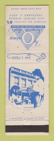 Matchbook Cover - Quincy Savings and Loan Cleveland OH girlie WEAR