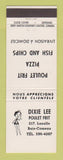 Matchbook Cover - Dixie Lee Poulet Frit Baie Comeau QC girlie