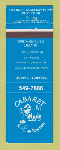 Matchbook Cover - Cabaret le Mado Strip Club girlie Chicoutimi QC