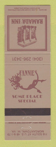 Matchbook Cover - Ramada Inn Fannie's Morgantown WV