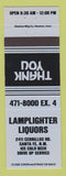Matchbook Cover - Lamplighter Liquors Santa Fe NM BLUE