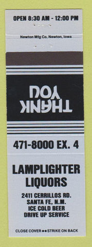 Matchbook Cover - Lamplighter Liquors Santa Fe NM BLUE