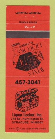 Matchbook Cover - Liquor Locker store Syracuse IN
