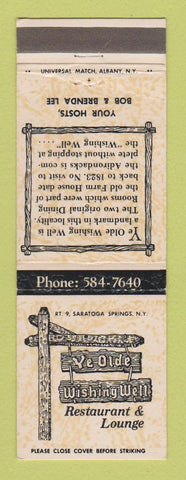 Matchbook Cover - Ye Olde Wishing Well Saratoga Springs NY