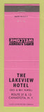 Matchbook Cover - Lakeview Hotel Canastota NY