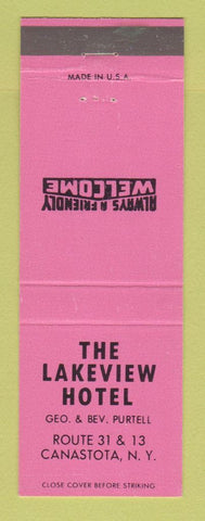 Matchbook Cover - Lakeview Hotel Canastota NY