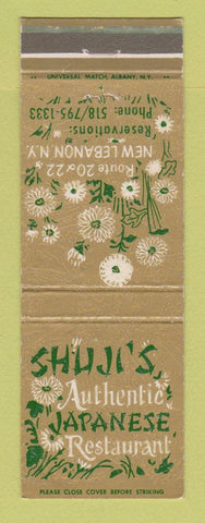 Matchbook Cover - Shuji's Japanese Restaurant New Lebanon NY