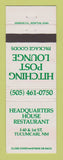 Matchbook Cover - Hitching Post Restaurant Liquor Tucumcari NM