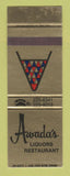 Matchbook Cover - Awada's Liquors Restaurant St Paul MN SAMPLE WORN BACK