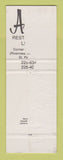 Matchbook Cover - Awada's Liquors Restaurant St Paul MN SAMPLE WORN BACK