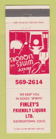 Matchbook Cover - Finley's Friendly Liquors Georgetown Colorado