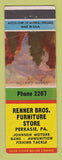 Matchbook Cover - Renner Bros Furniture Store Perkasie PA Johnson Boat Motors