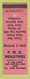 Matchbook Cover - PMG Industries Furniture Woodcraft East Hartford CT