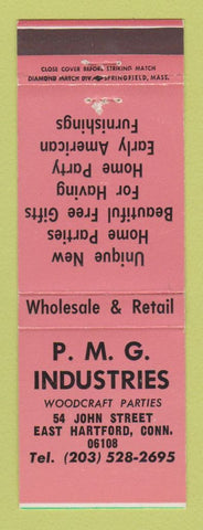 Matchbook Cover - PMG Industries Furniture Woodcraft East Hartford CT